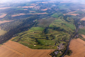 Aerial view of Hahn-Düsseltal Golf Club 1994 eV in the district Gruiten in Haan in the state North Rhine-Westphalia, Germany