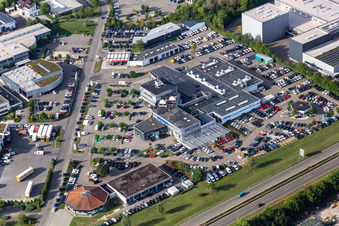 Car dealership building Brunold in Reutlingen in the state Baden-Wuerttemberg, Germany