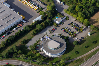 Round academy building IHK Academy Reutlingen in the district Jettenburg in Kusterdingen in the state Baden-Wuerttemberg, Germany