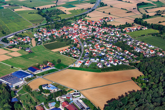 From the south in the district Jettenburg in Kusterdingen in the state Baden-Wuerttemberg, Germany