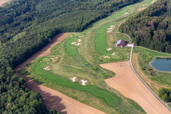 Golf Club Schloss Kressbach in the district Kreßbach in Tübingen in the state Baden-Wuerttemberg, Germany from above