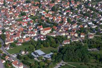 Town view in the district Wurmlingen in Rottenburg am Neckar in the state Baden-Wuerttemberg, Germany