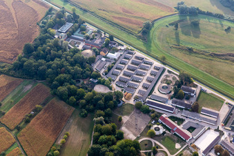 Aerial photograpy of Riding and Racing Club St. Georg Iffezheim eV in Iffezheim in the state Baden-Wuerttemberg, Germany