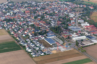 View from the northeast ALDI in Hügelsheim in the state Baden-Wuerttemberg, Germany