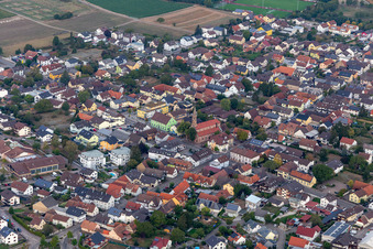 Center market in Huegelsheim in the state Baden-Wuerttemberg, Germany