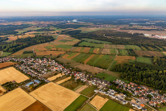 Aerial view of District Leiberstung in Sinzheim in the state Baden-Wuerttemberg, Germany