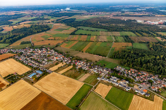 Aerial photograpy of District Leiberstung in Sinzheim in the state Baden-Wuerttemberg, Germany