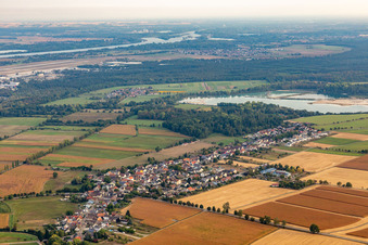 Oblique view of District Leiberstung in Sinzheim in the state Baden-Wuerttemberg, Germany