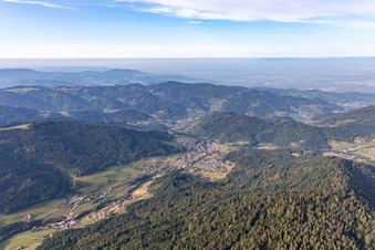 Aerial photograpy of Seebach in the state Baden-Wuerttemberg, Germany
