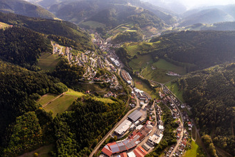 Aerial view of Treyer Pallets in the district Bad Peterstal in Bad Peterstal-Griesbach in the state Baden-Wuerttemberg, Germany