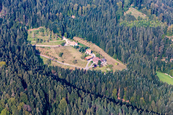 Aerial view of Manfred Huber, holiday apartment in Oppenau in the state Baden-Wuerttemberg, Germany