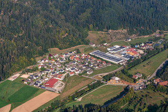 Aerial view of Höfle in Oppenau in the state Baden-Wuerttemberg, Germany
