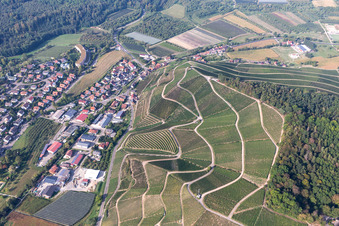 Aerial view of District Unterweiler in Durbach in the state Baden-Wuerttemberg, Germany