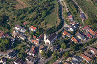 Holy Cross Church in the district Ebersweier in Durbach in the state Baden-Wuerttemberg, Germany