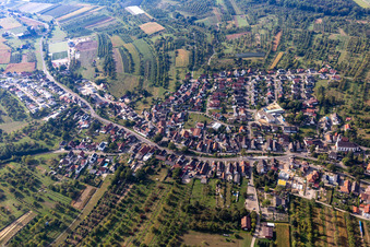 Aerial photograpy of District Ebersweier in Durbach in the state Baden-Wuerttemberg, Germany