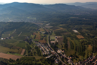 District Ebersweier in Durbach in the state Baden-Wuerttemberg, Germany out of the air