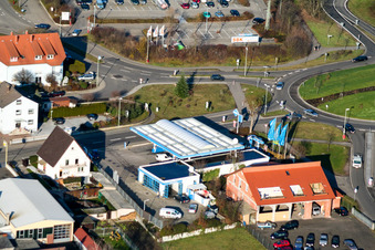 Gas station for sale of petrol and diesel fuels Aral Tankstelle Markus Goetz in Kandel in the state Rhineland-Palatinate