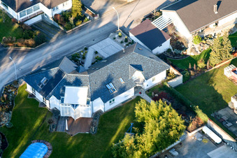 Aerial photograpy of Industriestraße Bauernwaldstr in Rheinzabern in the state Rhineland-Palatinate, Germany
