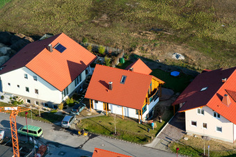New development area An den Tongruben in Rheinzabern in the state Rhineland-Palatinate, Germany out of the air