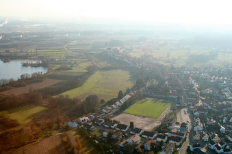 Sports grounds and football pitch in Jockgrim in the state Rhineland-Palatinate