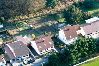 Aerial view of Mountain path in Jockgrim in the state Rhineland-Palatinate, Germany