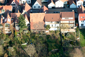 Ludwigstr in Jockgrim in the state Rhineland-Palatinate, Germany from above