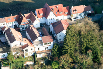 Bird's eye view of Ludwigstr in Jockgrim in the state Rhineland-Palatinate, Germany
