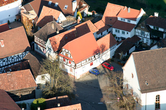 Drone image of Ludwigstr in Jockgrim in the state Rhineland-Palatinate, Germany