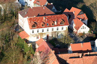 Ludwigstr in Jockgrim in the state Rhineland-Palatinate, Germany from the drone perspective