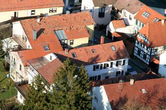 Aerial photograpy of Ludwigstr in Jockgrim in the state Rhineland-Palatinate, Germany