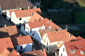 Oblique view of Ludwigstr in Jockgrim in the state Rhineland-Palatinate, Germany