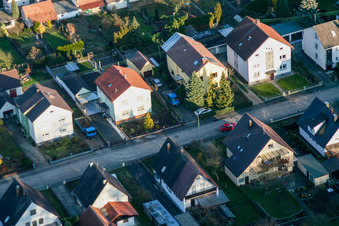 Oblique view of Elsässerstr in Kandel in the state Rhineland-Palatinate, Germany