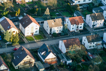 Elsässerstr in Kandel in the state Rhineland-Palatinate, Germany from above