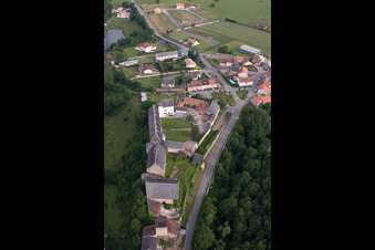 Aerial view of Roussy-le-Village in the state Moselle, France