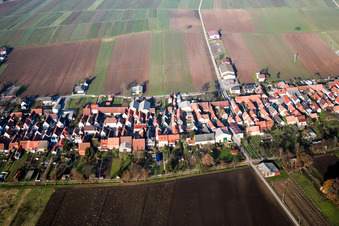 Main Street in Freckenfeld in the state Rhineland-Palatinate, Germany