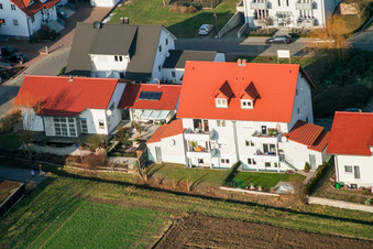 Aerial photograpy of At the Storchengraben in Freckenfeld in the state Rhineland-Palatinate, Germany