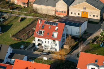 Oblique view of At the Storchengraben in Freckenfeld in the state Rhineland-Palatinate, Germany