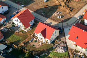 Aerial photograpy of Seltzer Ring in the district Kleinsteinfeld in Niederotterbach in the state Rhineland-Palatinate, Germany