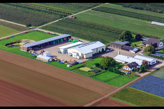 Aerial view of Bauer's Garden from the Northeast in Winden in the state Rhineland-Palatinate, Germany