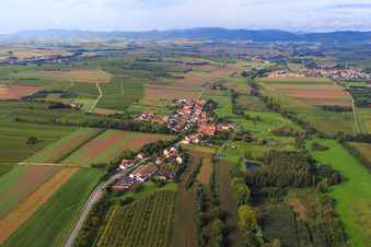 Village view from the east in Hergersweiler in the state Rhineland-Palatinate, Germany