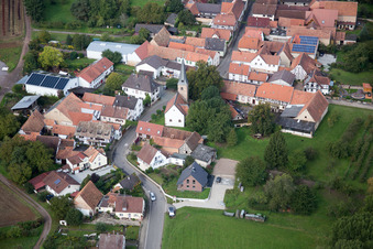 District Klingen in Heuchelheim-Klingen in the state Rhineland-Palatinate, Germany out of the air