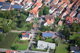 District Heuchelheim in Heuchelheim-Klingen in the state Rhineland-Palatinate, Germany viewn from the air