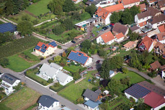 District Heuchelheim in Heuchelheim-Klingen in the state Rhineland-Palatinate, Germany from a drone