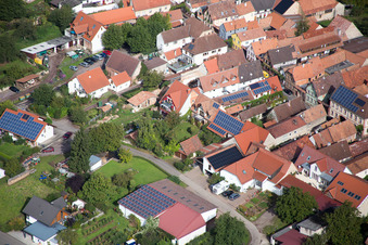 Aerial view of District Heuchelheim in Heuchelheim-Klingen in the state Rhineland-Palatinate, Germany
