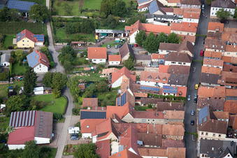 District Heuchelheim in Heuchelheim-Klingen in the state Rhineland-Palatinate, Germany from a drone