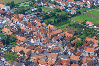 Protest. Church of the North in Steinweiler in the state Rhineland-Palatinate, Germany