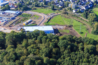 Construction site of the new EDEKA building on Lauterburger Straße in Kandel in the state Rhineland-Palatinate, Germany