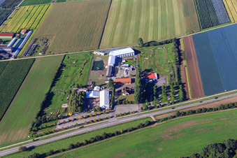 Aerial view of Southern Palatinate Football Golf Park at Adamshof Kandel in Kandel in the state Rhineland-Palatinate, Germany