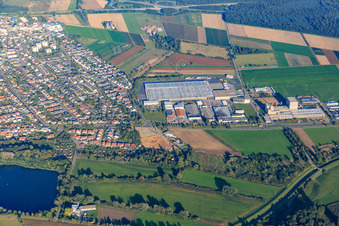 Heuweg industrial area in Ketsch in the state Baden-Wuerttemberg, Germany