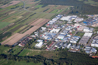 Industrial area at the train station in the district Rot in St. Leon-Rot in the state Baden-Wuerttemberg, Germany